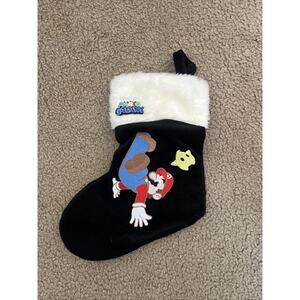 Super Mario Galaxy Nintendo Wii Black Christmas Holiday Stocking Gamestop